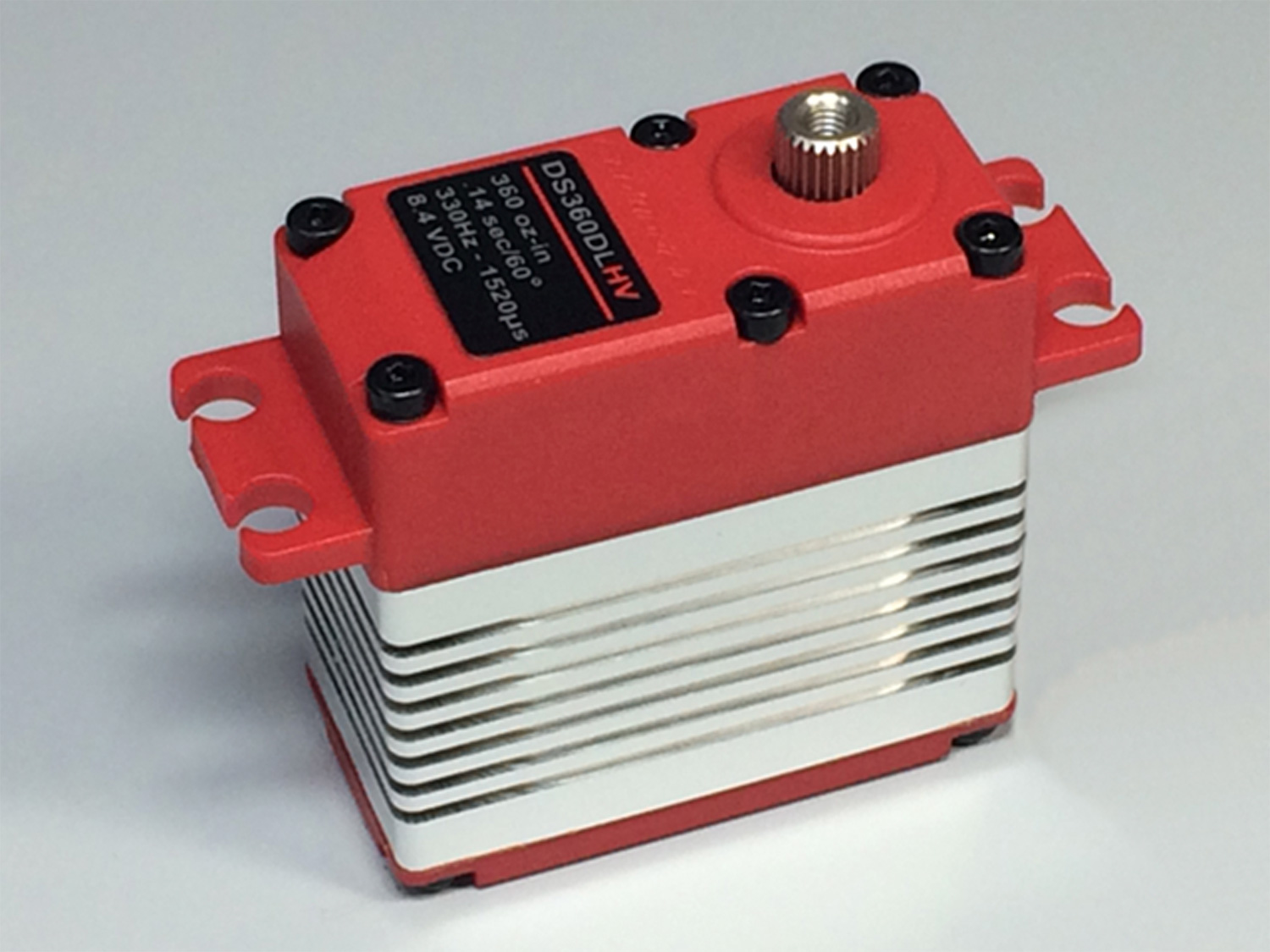 Close up photo of what may be the world's best bargain in a 360oz-in servo, the ProModelerDS360DLHV